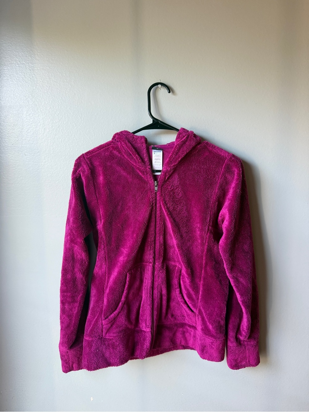 Patagonia Pink Fleece Full Zip Hooded Jacket Women’s Small